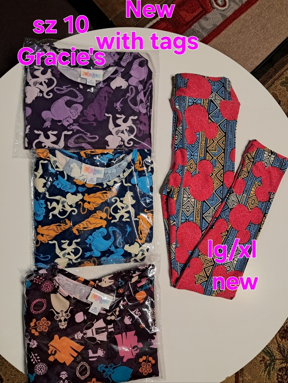 LuLaRoe Multicolor Tops Bundle - Purple, Blue, Orange, Pink, Cream